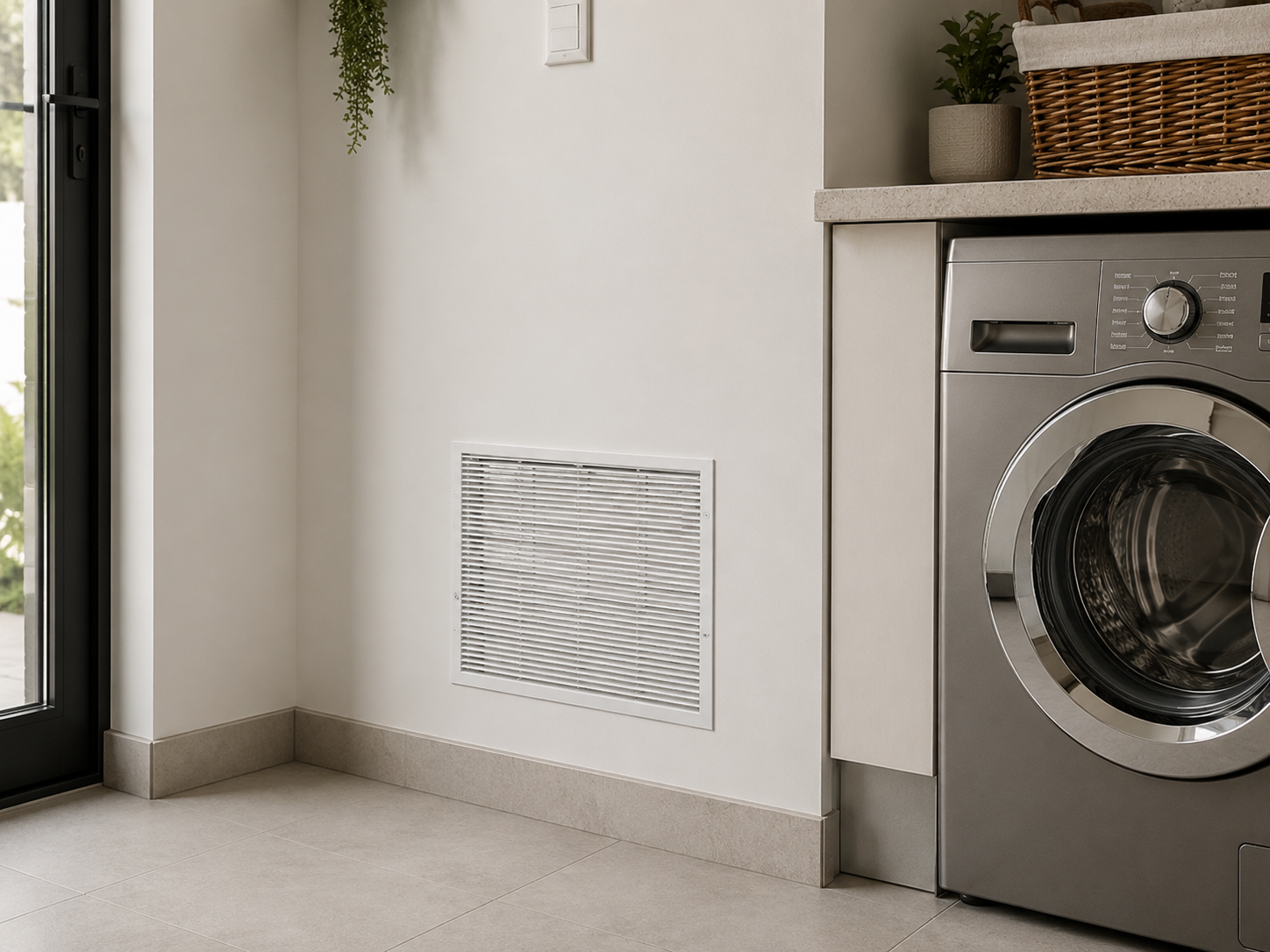 Grade de Ventilação 40x40 cm Par Autotrava em aplicação