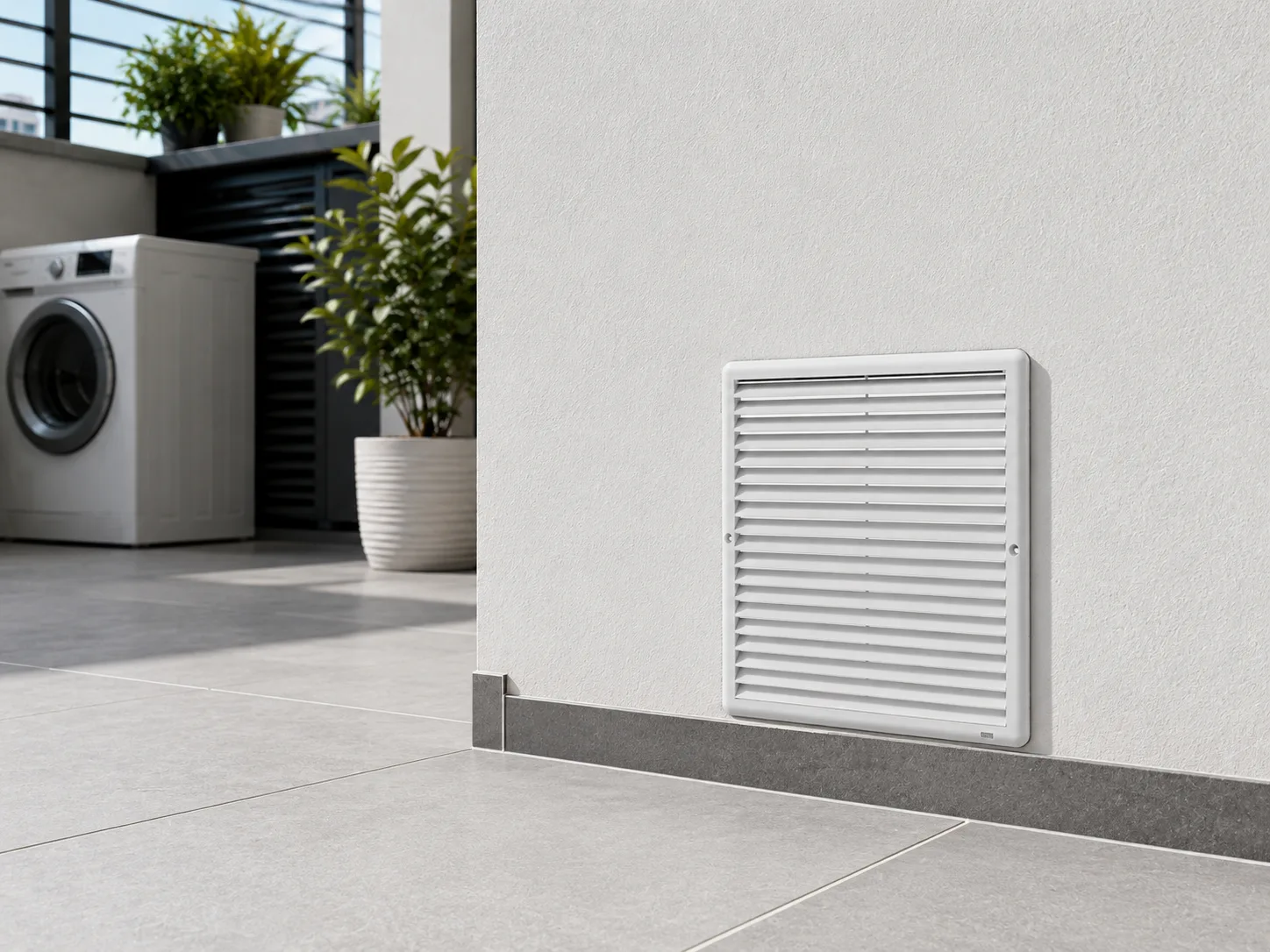 Grade de Ventilação de Superfície 19x19 cm em aplicação
