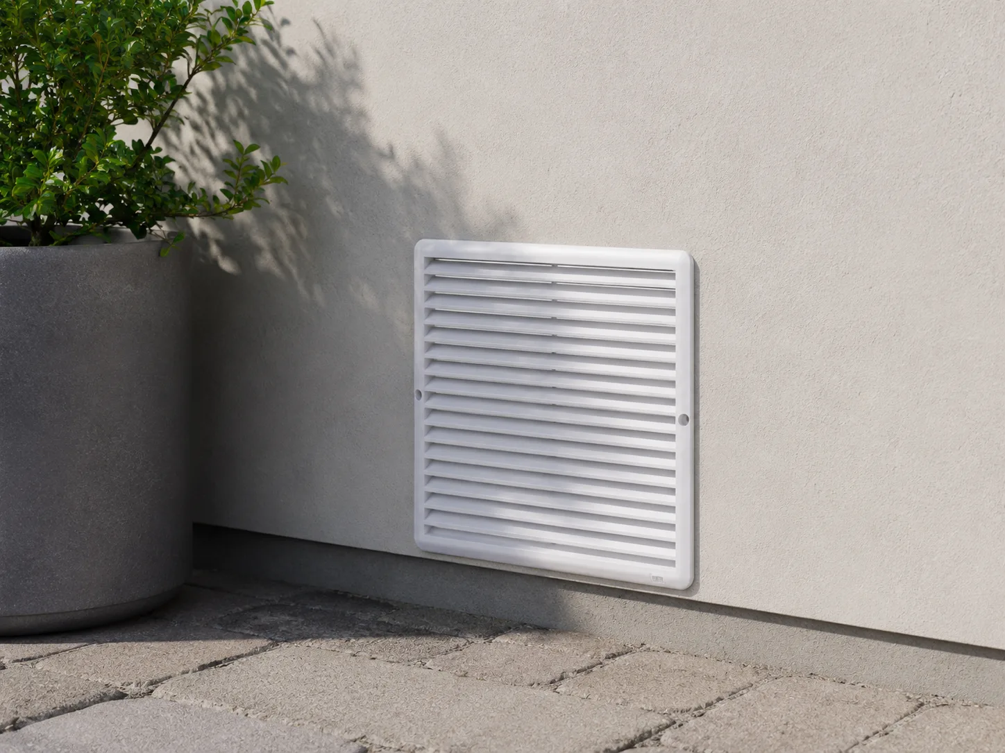 Grade de Ventilação de Superfície 25x25 cm em aplicação
