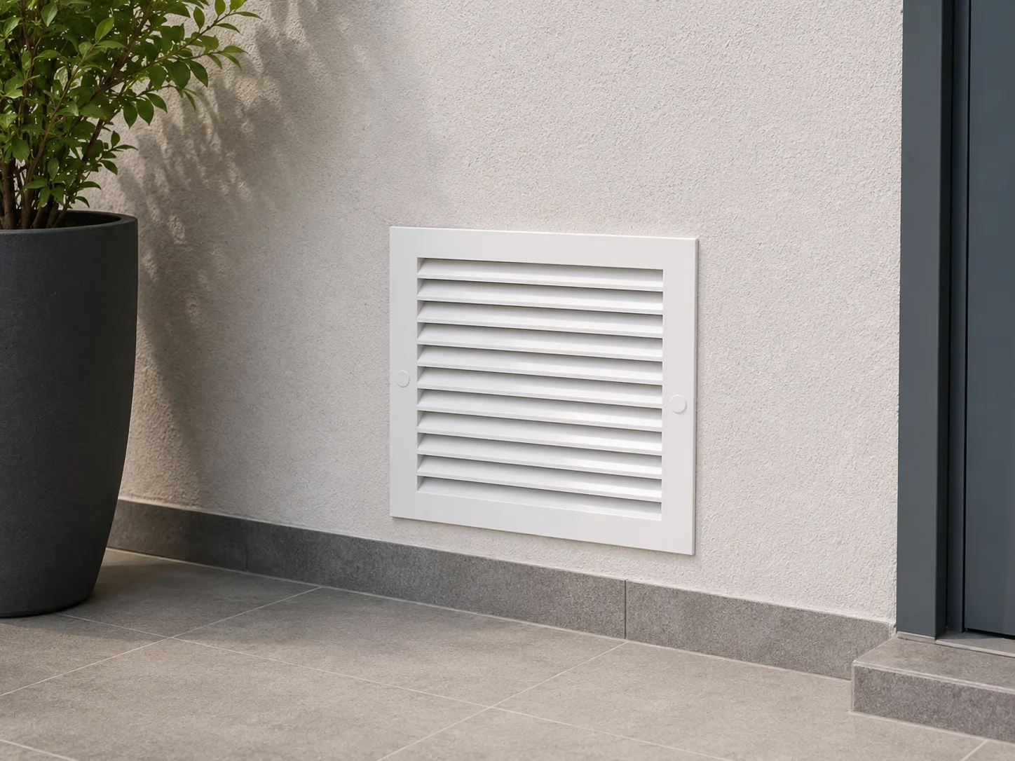 Grade de Ventilação Encaixe 12x12 cm em aplicação